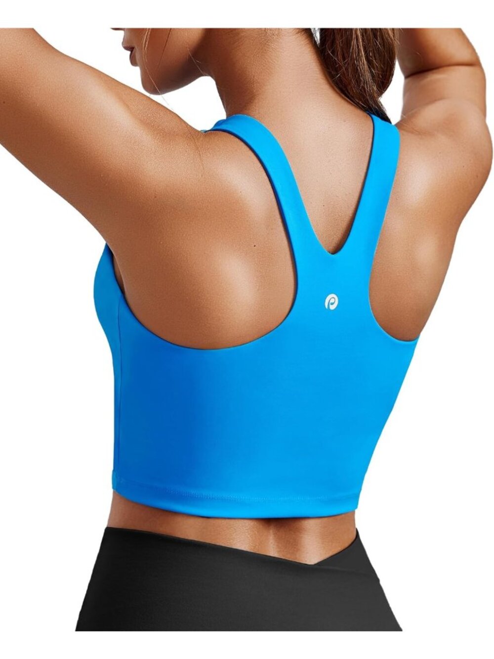 High Neck Racerback Sports Bra for Women | Crop Workout Tank Top, Gym Essential